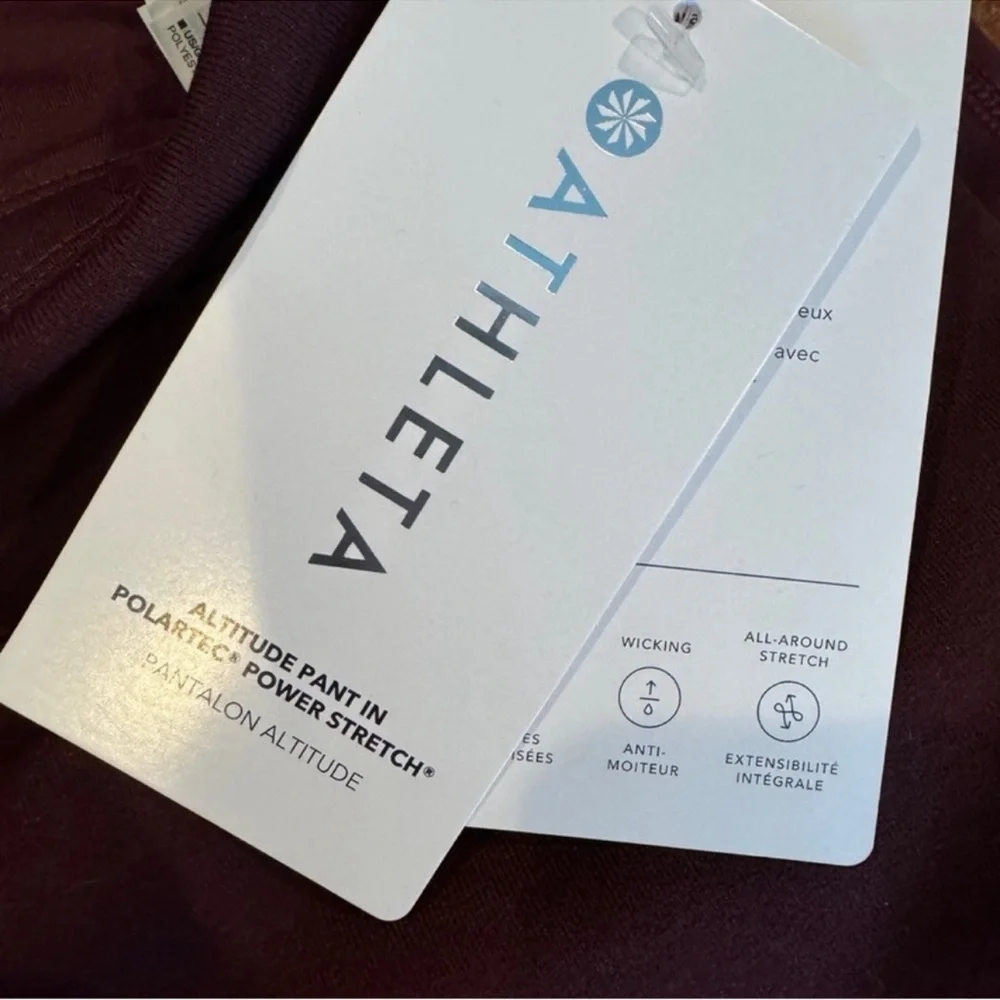 NWT! ALTITUDE PANT IN POLARTEC® POWER STRETCH® spiced cabernet (M) straight leg - Picture 10 of 11